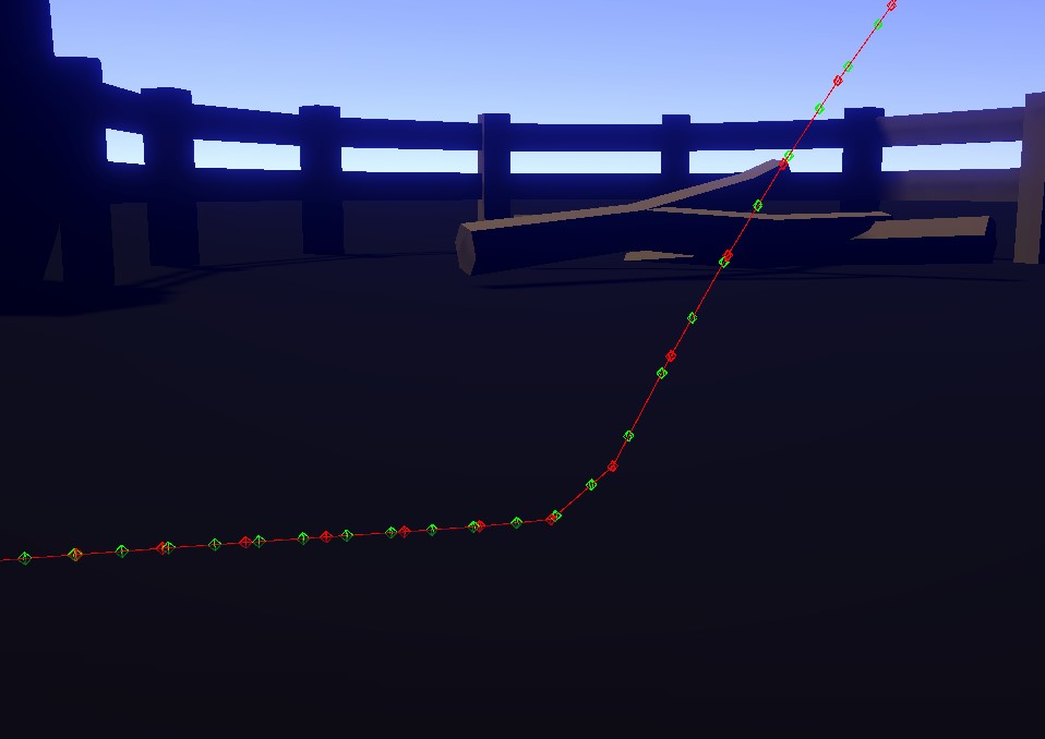 Render-interpolated path