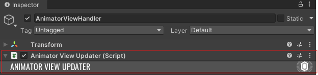 Adding AnimatorViewUpdater