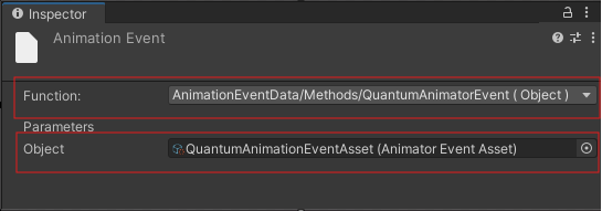 EventAsset creation.