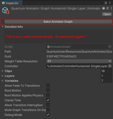Baking Animator Graph